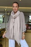 Made in Italy Cooper Needlecord Scoop Dip Back Top Mocha